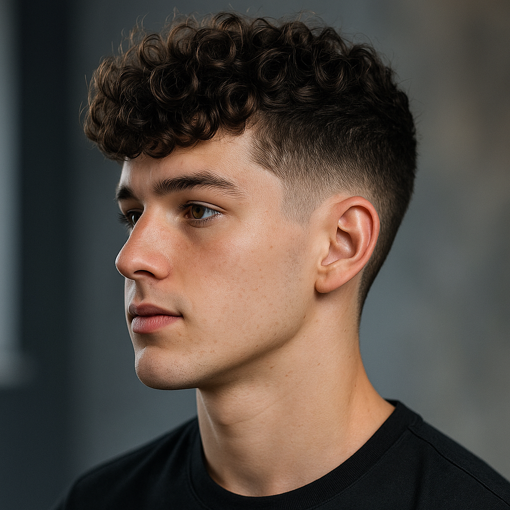 Curly Top Fade — AI hairstyle preview